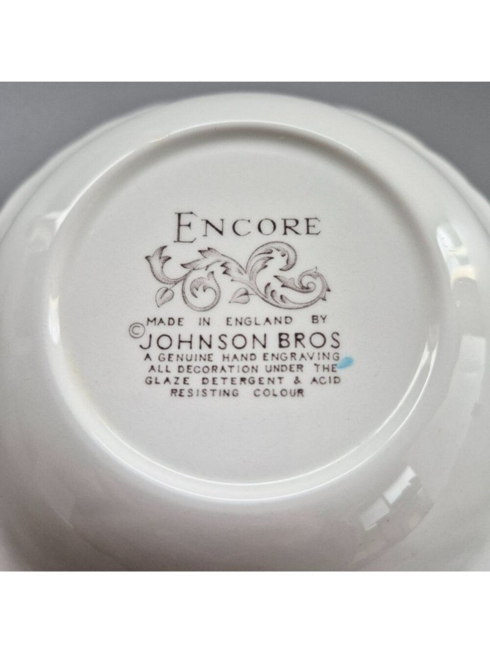 Vintage Johnson Bros Encore Square Cereal Bowl Set of 2, Blue Leaves Light Brown - Picture 7 of 9
